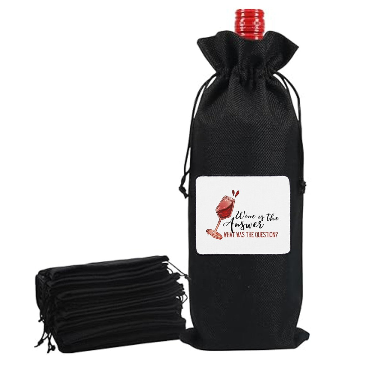 Wine Jute burlap bag