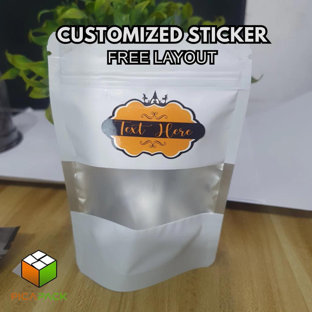 Glossy Red w/ Window Stand-up Resealable Pouch