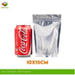 Half Clear / Half silver Stand-up Resealable Pouch