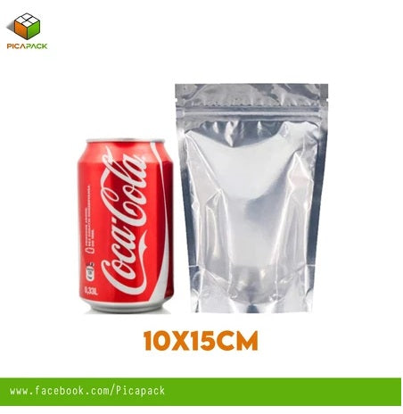 Half Clear / Half silver Stand-up Resealable Pouch
