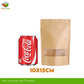 Kraft brown w/ Window Stand-up Resealable Pouch