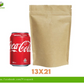 Full Kraft brown Stand-up Resealable Pouch