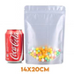 Frosted clear Stand-up Resealable Pouch