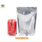 Half Clear / Half silver Stand-up Resealable Pouch