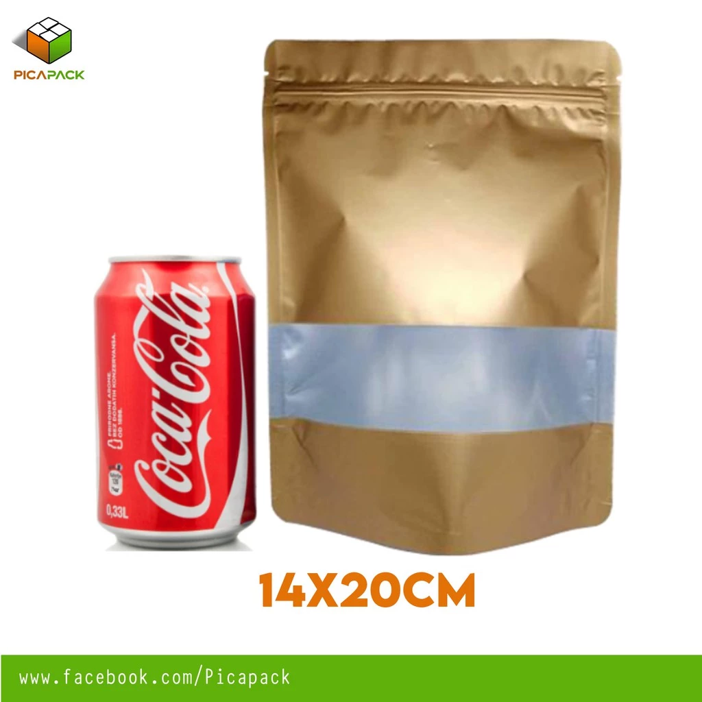 Glossy Gold w/ Window Stand-up Resealale Pouch