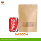 Kraft brown w/ Window Stand-up Resealable Pouch