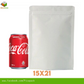 Full kraft white Stand-up Resealale Pouch