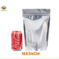Half Clear / Half silver Stand-up Resealable Pouch