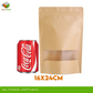 Kraft brown w/ Window Stand-up Resealable Pouch