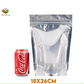Half Clear / Half silver Stand-up Resealable Pouch