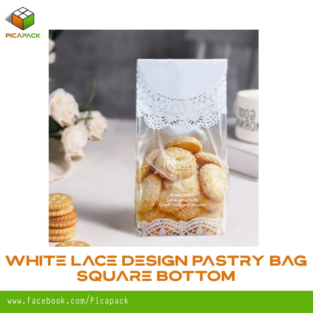 White Lace Design Pastry Bag