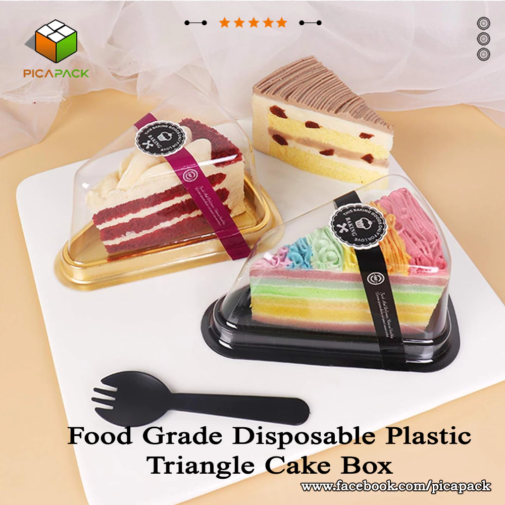 Cake Triangle Container Slice Packaging Box