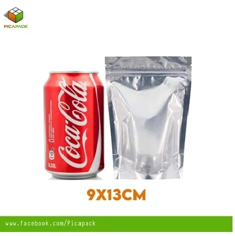 Half Clear / Half silver Stand-up Resealable Pouch