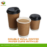 Double Wall Coffee Paper Cups with lid