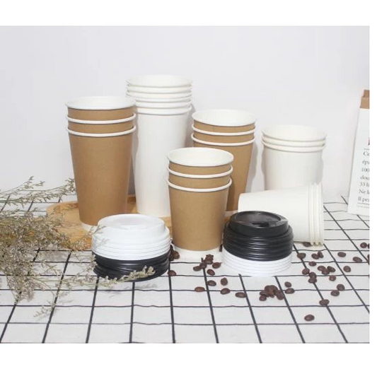 Double Wall Coffee Paper Cups with lid