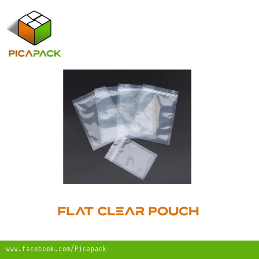 Flat Full Clear Pouch with Ziplock