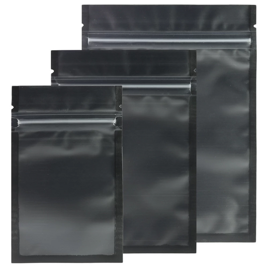 Flat Half clear - Half Black with Ziplock