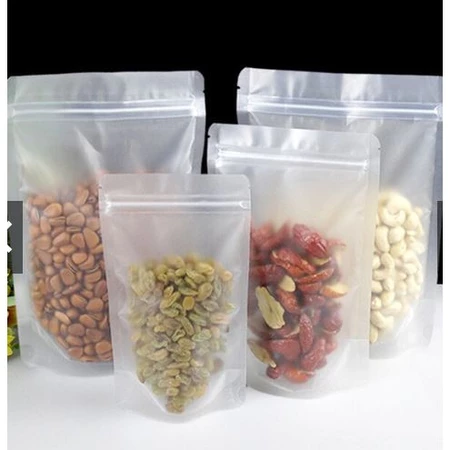 Frosted clear Stand-up Resealable Pouch