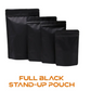 Full Matte Black Stand-up Resealable Pouch