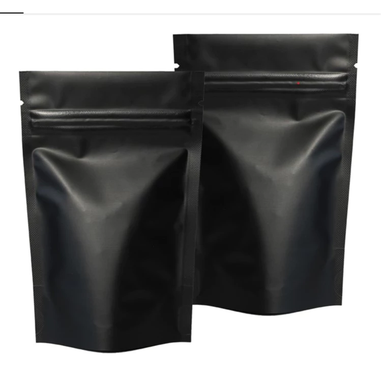 Full Matte Black Stand-up Resealable Pouch