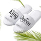 White Open Toe Slippers