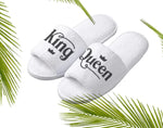 White Open Toe Slippers