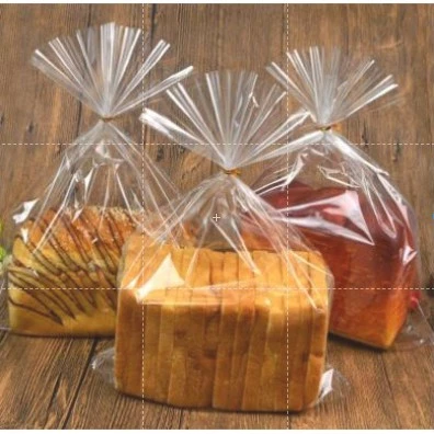 Plain Transparent Bread Bag Cellophane OPP Pastry Loaf Plastic