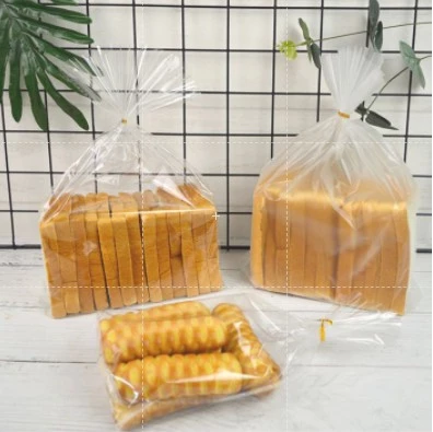 Plain Transparent Bread Bag Cellophane OPP Pastry Loaf Plastic