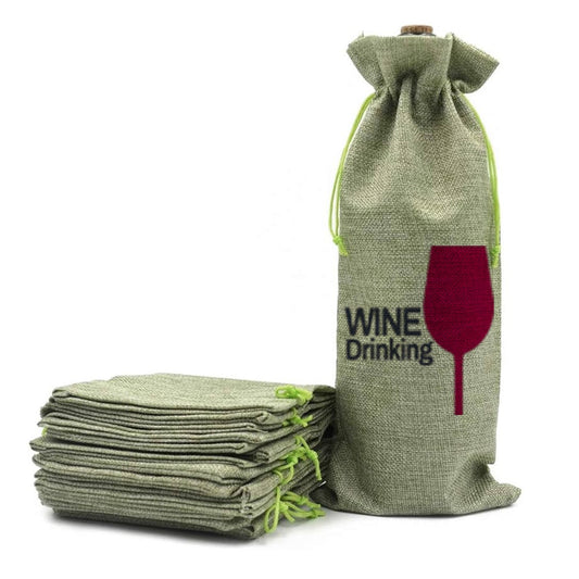 Wine Jute burlap bag