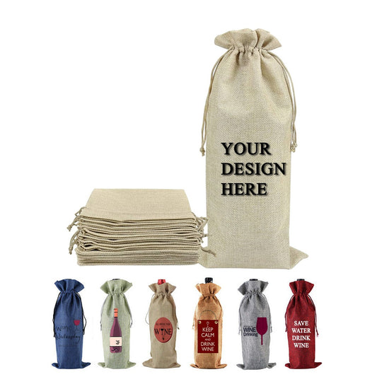 Wine Jute burlap bag