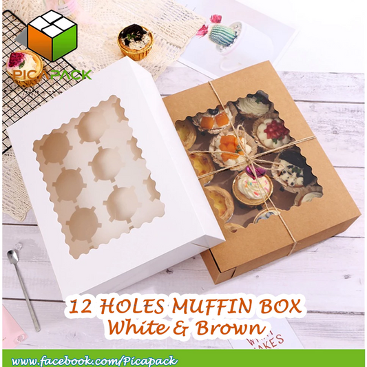 12 Holes Muffin Tray Cupcake Box