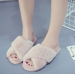 Cross Plush Slippers