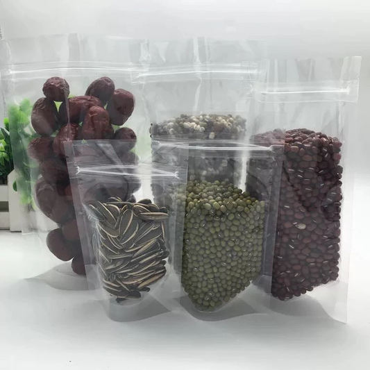 Full clear w/ Window Stand-up Resealable Pouch