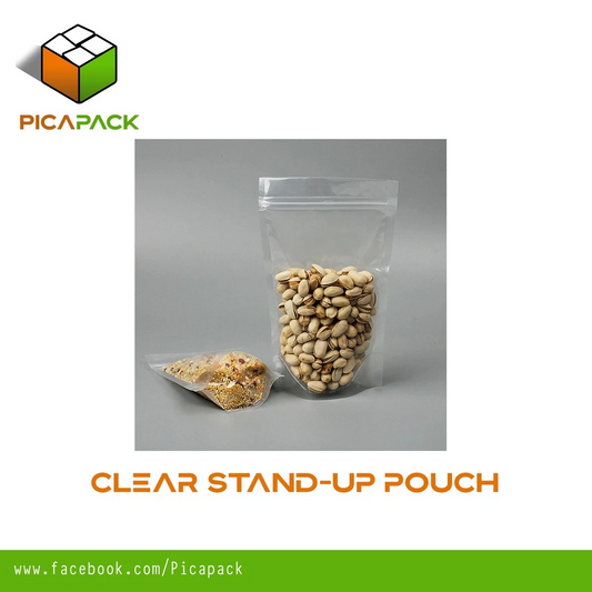 Full clear w/ Window Stand-up Resealable Pouch