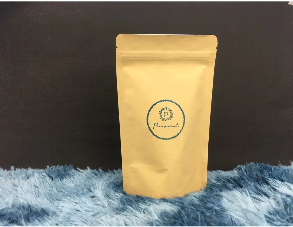 Full Kraft brown Stand-up Resealable Pouch