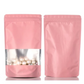 Glossy Matte Pink w/ Window Stand-up Resealable Pouch
