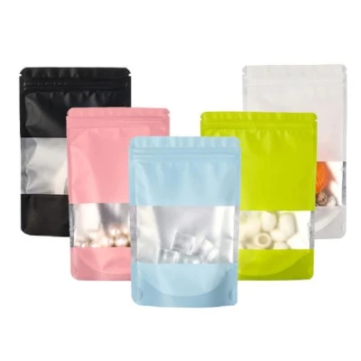 Glossy Matte Pink w/ Window Stand-up Resealable Pouch