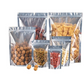 Half Clear / Half silver Stand-up Resealable Pouch