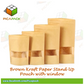 Kraft brown w/ Window Stand-up Resealable Pouch
