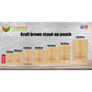 Kraft brown w/ Window Stand-up Resealable Pouch