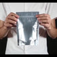 Half Clear / Half silver Stand-up Resealable Pouch