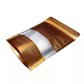 Textured gold w/ Window Stand-up Resealale Pouch